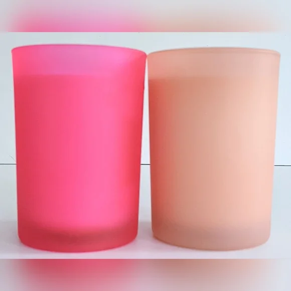 Victoria's Secret PINK candles Fresh & Clean Warm & Cozy Set Of 2 Single Wick - Picture 3 of 4